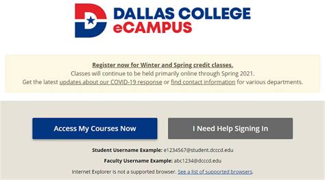 Update My Email Address. . Dallas college ecampus